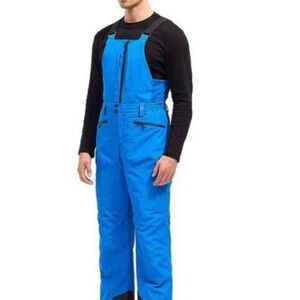Blue Ski & Snowboard Jacket with Adjustable Straps and Waterproof Material